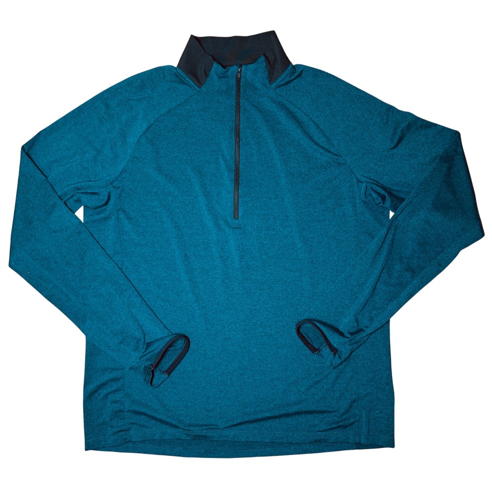REI Co-op Quarter-Zip Pullover – Aquamarine emerald green,‎ Men's Large